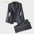 Luexco Women's Professional Suit Pants and Blazer Formal Set Grey