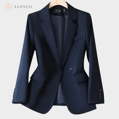 Luexco Women's Professional Suit Pants and Blazer Formal Set Navy Jacket Pic