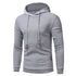 Luexco Men's Casual Pullover Slim Fit Hoodie Urban Mode Light Gray