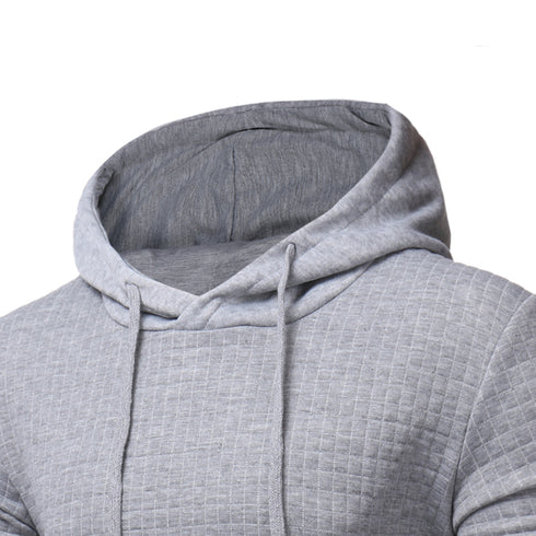Luexco Men's Casual Pullover Slim Fit Hoodie Urban Mode Gray Top