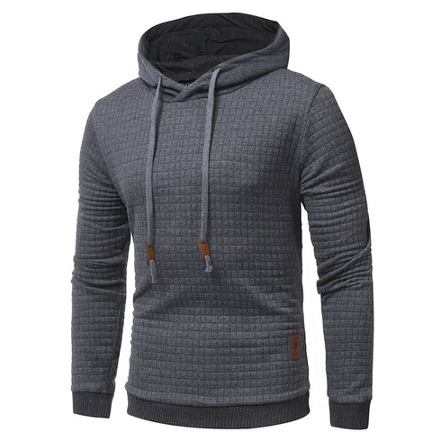 Luexco Men's Casual Pullover Slim Fit Hoodie Urban Mode Gray