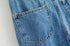Luexco Women's Wide Leg Jeans High Waist Pocket Detail