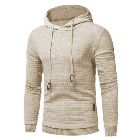 Luexco Men's Casual Pullover Slim Fit Hoodie Urban Mode Khaki