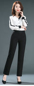 Luexco Women's Pencil Pants Slimming Stretch Black