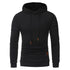 Luexco Men's Casual Pullover Slim Fit Hoodie Urban Mode Black