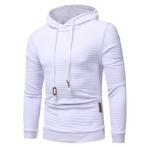Luexco Men's Casual Pullover Slim Fit Hoodie Urban Mode White