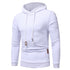Luexco Men's Casual Pullover Slim Fit Hoodie Urban Mode White
