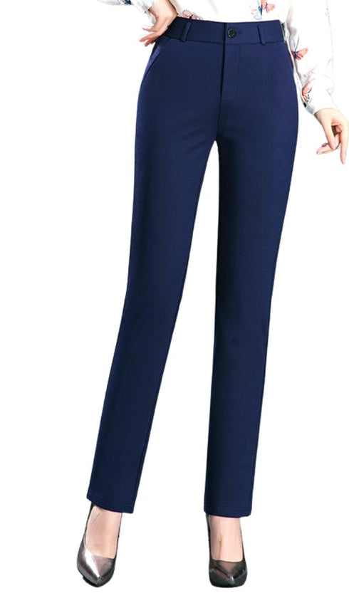 Luexco Women's Pencil Pants Slimming Stretch Navy